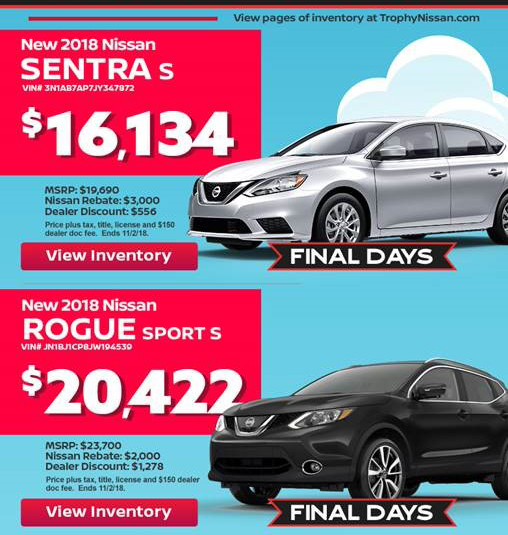 Trophy Nissan Specials New & Used Vehicles Mesquite TX